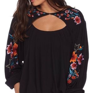 Free People Embroidered Top